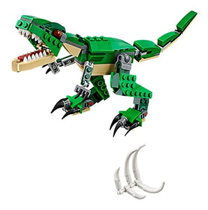 LEGO Creator 3 in 1 Mighty Dinosaur Toy, Transforms from T. rex to Triceratops to Pterodactyl Dinosaur Figures, Great Gift for 7-12 Year Old Boys & Girls, 31058