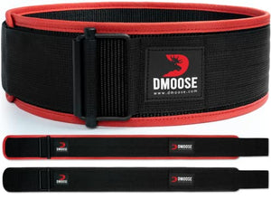 DMoose Auto Locking gym belts, Provides Lumbar Support & Stability, 4" Nylon weight belt lifting women with Adjustable Buckle, workout back belts for men