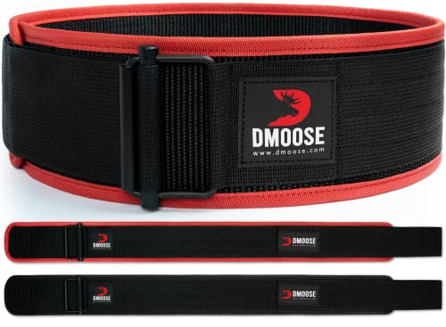 DMoose Auto Locking gym belts, Provides Lumbar Support & Stability, 4