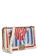 Chanel, Pre-Loved Paris-Cuba Red & Blue Sequin Boy Bag Medium, Multi