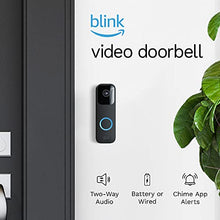 Blink Video Doorbell | Two-way audio, HD video, motion and chime app alerts and Alexa enabled — wired or wire-free (Black)