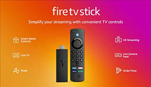 Amazon Fire TV Stick with Alexa Voice Remote (includes TV controls), free & live TV without cable or satellite, HD streaming device