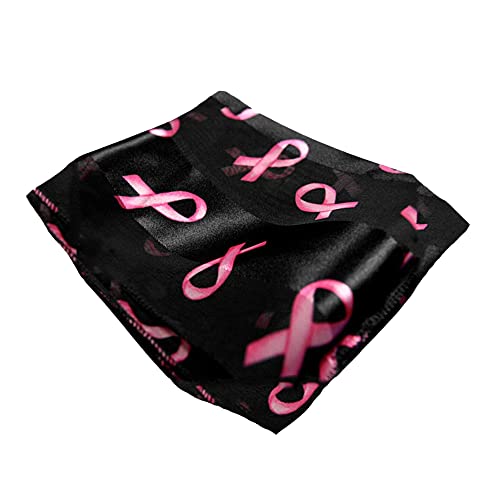 Fundraising For A Cause | Breast Cancer Awareness Pink Ribbon Scarves - Pink Ribbon Scarves In Black (1 Scarf - RETAIL)