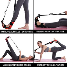 DMoose Calf Stretcher & Foot Stretcher for Plantar Fasciitis - Hamstring Stretcher Stretching Strap for Achilles Tendonitis, Leg Stretcher Ligament Stretching Belt for Pain Relief, Dancers and Yoga