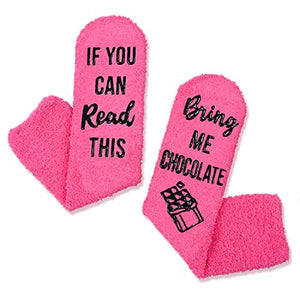 HAPPYPOP Women's Funny Silly Crazy If You Can Read This Teen Gifts Socks, Chocolate, Medium