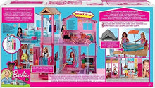 Barbie 3-Story Townhouse Dollhouse with Elevator, Swing Chair, Furniture and Accessories, Fold for Portability and Travel (Amazon Exclusive)