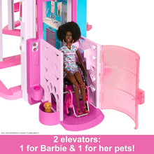 Barbie Dreamhouse 2023, Pool Party Doll House with 75+ Pieces and 3-Story Slide, Barbie House Playset, Pet Elevator and Puppy Play Areas