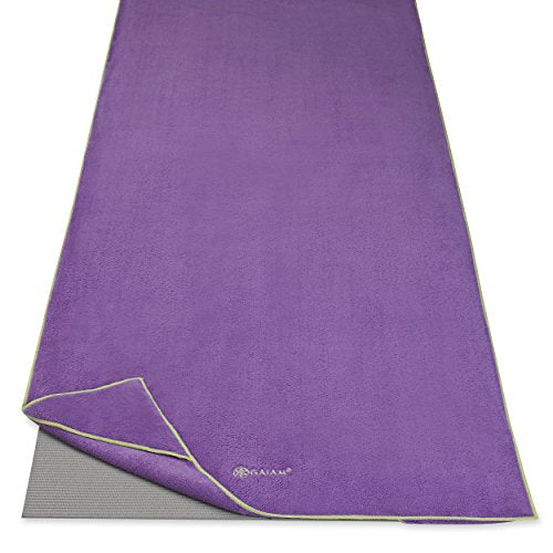 Gaiam Stay Put Yoga Towel Mat Size Yoga Mat Towel (Fits Over Standard Size Yoga Mat - 68