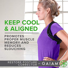 Gaiam Restore Posture Corrector for Women & Men, Back Straightener with Adjustable Breathable Mesh Padded Straps