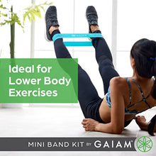 Gaiam Restore Mini Band Kit, Set of 3, Light, Medium, Heavy Lower Body Loop Resistance Bands for Legs and Booty Exercises & Workouts, 12" x 2" Bands