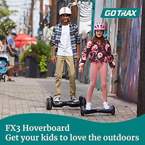 Fluxx FX3 Hoverboard with 6.5" LED Wheels & Headlight, Max 3.1Miles Range & 6.2mph Power by 200W Motor, UL2272 Certified Approved and 65.52Wh Battery Self Balancing Scooters for 44-176lbs Kids Adults (Pink)