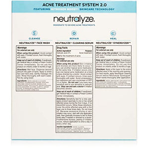 Neutralyze Moderate To Severe Acne Treatment Kit 2.0 - Maximum Strength Acne Kit, 2% Salicylic Acid, Mandelic Acid & Nitrogen Boost Skincare Technology - Acne Treatment for Teens & Adults (90+ Day)