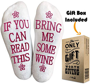 The ONLY GIFT WORTH GIVING WINE GIFTS FOR WOMEN - Wine Accessories for wine lovers. If You Can Read This Bring Me Some Wine. Perfect gifts for women who have everything