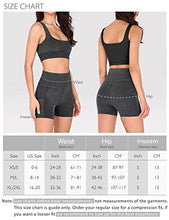 ODODOS Seamless Yoga Shorts for Women with Pockets Ribbed High Waist Gym Workout Athletic Casual Biker Shorts, Stone Washing Coastline, X-Large/XX-Large