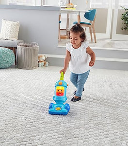 Fisher-Price Laugh & Learn Toddler Toy Light-Up Learning Vacuum Musical Push Along For Pretend Play Ages 1+ Years