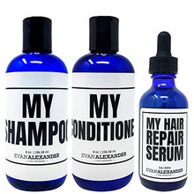 Evan Alexander Grooming MY Hair Repair System for Men - Supports Hair Growth and Nourishes the Scalp - Shampoo, Conditioner, and Hair Growth Oil and Follicle Booster Set