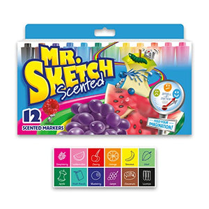 Mr. Sketch 1905069 Scented Watercolor Marker Chisel Tip 12 Colors 12/Set