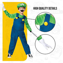 Disguise Nintendo Luigi Deluxe Boys' Costume Green, S (4-6)