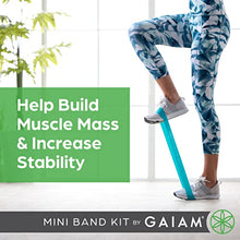 Gaiam Restore Mini Band Kit, Set of 3, Light, Medium, Heavy Lower Body Loop Resistance Bands for Legs and Booty Exercises & Workouts, 12" x 2" Bands