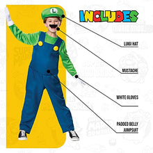 Disguise Nintendo Luigi Deluxe Boys' Costume Green, S (4-6)