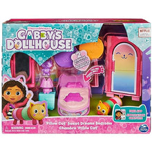 Gabby's Dollhouse, Sweet Dreams Bedroom with Pillow Cat Figure and 3 Accessories, 3 Furniture and 2 Deliveries, Kids Toys for Ages 3 and up