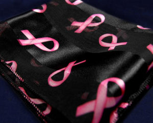 Fundraising For A Cause | Breast Cancer Awareness Pink Ribbon Scarves - Pink Ribbon Scarves In Black (1 Scarf - RETAIL)