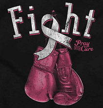 Fight For A Cure Pray For A Cure Breast Cancer Awareness Hooded Sweatshirt, Black, XL