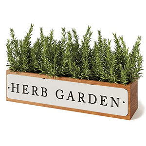 Barnyard Designs Farmhouse Herb Garden Planter Indoor Planter or Outdoor Apartment Window Planter Box, Windowsill Planter Box, Indoor Herb Planter for Indoor Plants, Window Herb Garden, 14.5x3.5