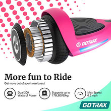 Fluxx FX3 Hoverboard with 6.5" LED Wheels & Headlight, Max 3.1Miles Range & 6.2mph Power by 200W Motor, UL2272 Certified Approved and 65.52Wh Battery Self Balancing Scooters for 44-176lbs Kids Adults (Pink)