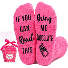 HAPPYPOP Women's Funny Silly Crazy If You Can Read This Teen Gifts Socks, Chocolate, Medium