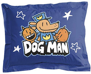 Jay Franco Dog Man Supa Buddies 1 Single Sham - Kids Super Soft Bedding (Official Dog Man Product)