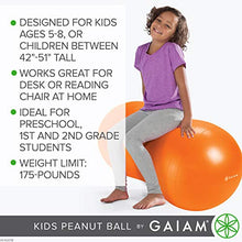 Gaiam Kids Peanut Bounce Desk Chair - Exercise Yoga Balance Stability Sitting Ball - Sensory Toys for Autistic Children - Flexible Seating for School or Classroom, Wiggle Seat for Boys and Girls