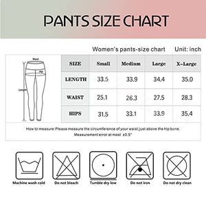 INZVKJLU Breast Cancer Yoga Pants High Waisted Leggings with Pocket Seamless Workout Pants