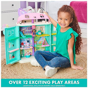 Gabby's Dollhouse, Purrfect Dollhouse with 15 Pieces including Toy Figures, Furniture, Accessories and Sounds, Kids Toys for Ages 3 and up