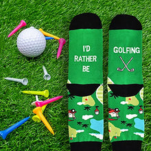 Funny Golf Gifts for Men Golfers, I'd Rather Be Golfing Socks Novelty Christmas Gift Medium