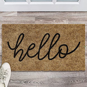 Barnyard Designs 'Hello' Doormat Welcome Mat for Outdoors, Large Front Door Entrance Mat, 30x17, Brown