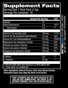 Jocko Fuel Hydrate Electrolytes Powder Packets No Sugar - Hydration Amplifier Packets for Recovery, Dehydration, & Exercise - with Vitamins B6, B12 & C (16 Packets) Blue Raspberry